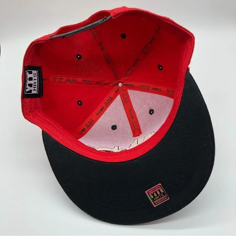 YTT Hats Chicago Embroidered‎ City Snapback Cap Red Black NWT